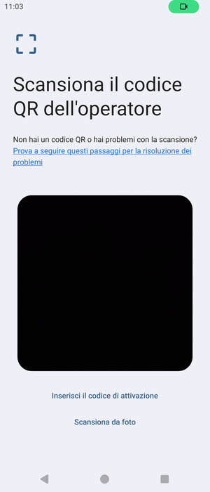 Scansiona il codice QR