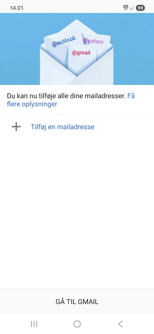 Vælg Tilføj en mailadresse