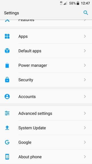 Scroll to and select System Update