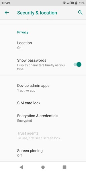 Select SIM card lock