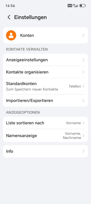 Wählen Sie Importieren/Exportieren