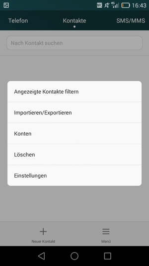 Wählen Sie Importieren/Exportieren