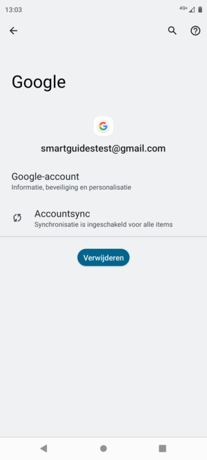 Selecteer Accountsync