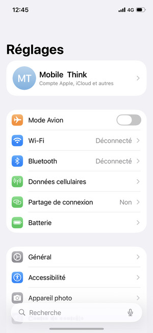 Sélectionnez Données cellulaires
