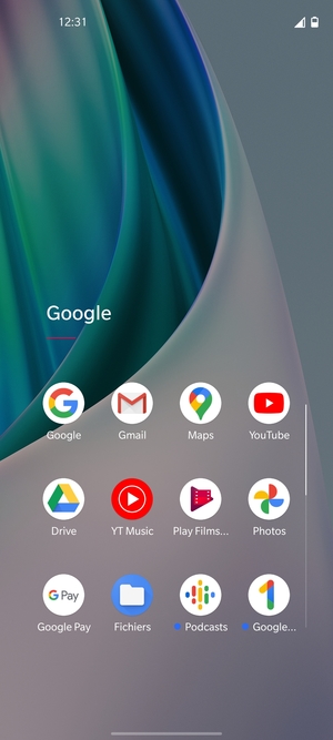 Sélectionnez Gmail