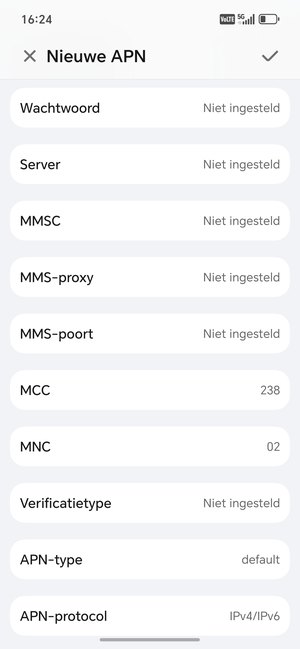 Voer mms-gegevens in