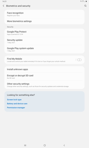 Select Other security settings