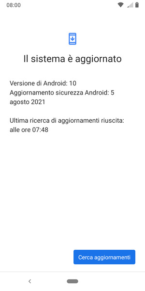 Seleziona Cerca aggiornamenti