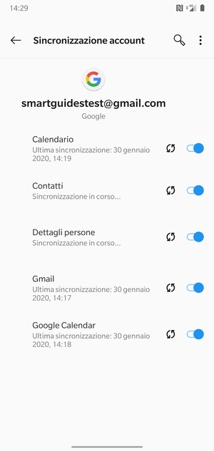 Le tue informazioni verranno sincronizzate