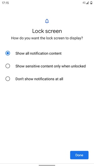 Select your preferred option and select Done
