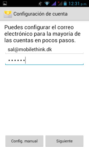 Introduzca Dirección de correo electrónico y Contraseña. Seleccione Siguiente