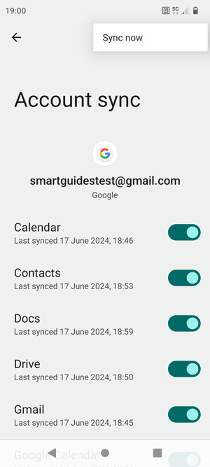 Select Sync now