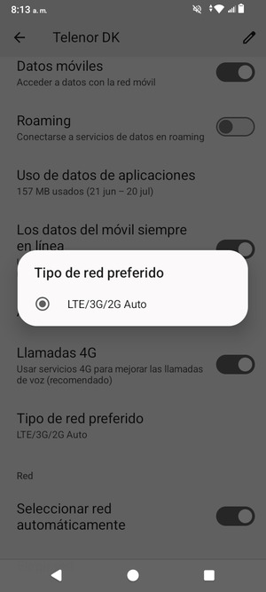 Seleccione la opción deseada