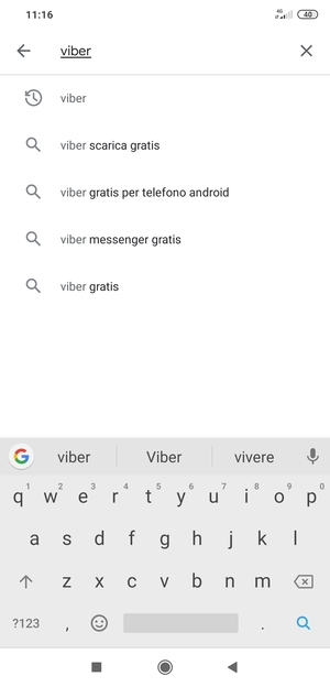 Inserisci il nome dell'app e seleziona Ricerca