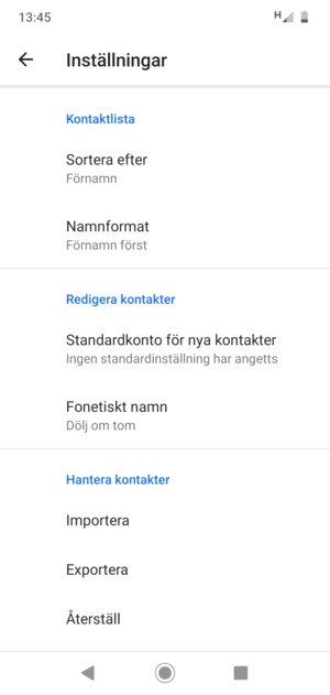Scrolla till och välj Importera
