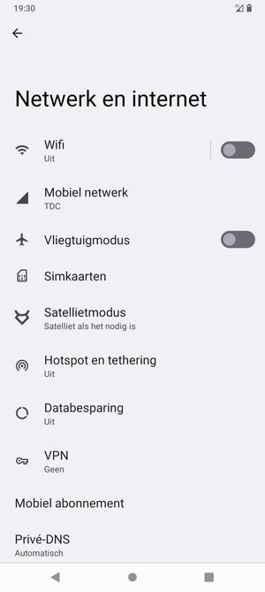 Selecteer Mobiel netwerk