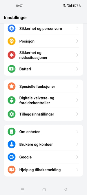 Bla til og velg Brukere og kontoer