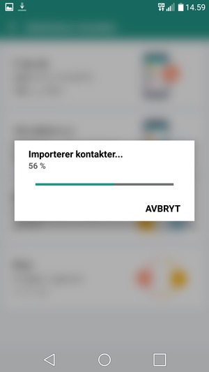 Kontaktene dine blir lagret på din Google-konto og lagret på telefonen din neste gang Google synkroniseres.