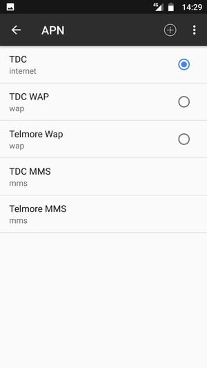 Seleccione el botón Menú