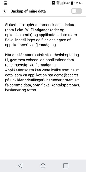 Aktiver Backup af mine data
