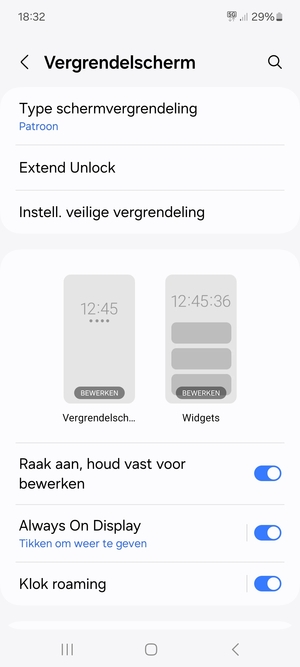 Uw telefoon is nu beveiligd met een schermvergrendeling