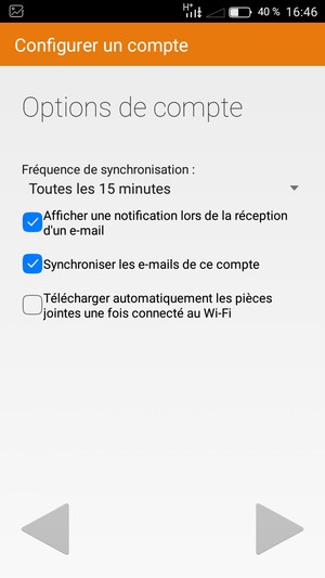 Sélectionnez SUIVANT