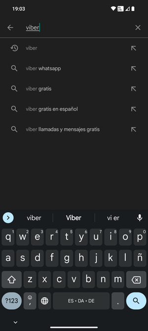 Introduzca el nombre de la aplicación y seleccione Buscar