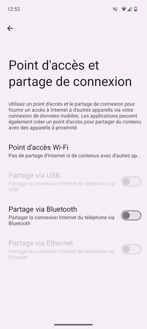 Sélectionnez Point d'accès Wi-Fi