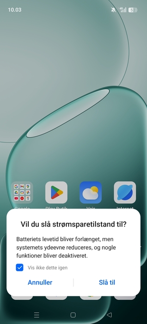 Vælg Slå til