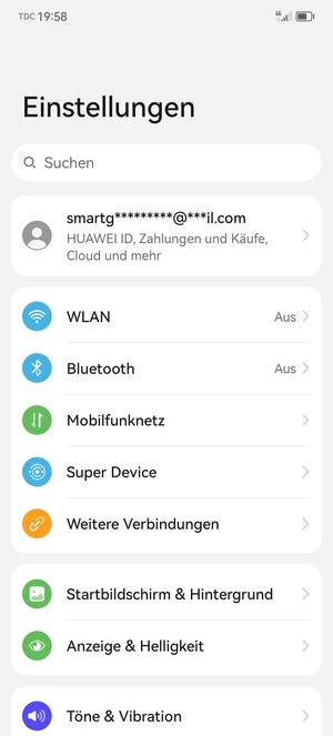 Wählen Sie Mobilfunknetz
