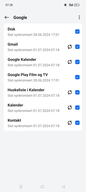 Velg menyknappen
