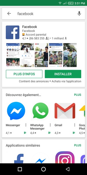 Sélectionnez l'appli