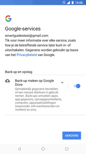 Selecteer AKKOORD
