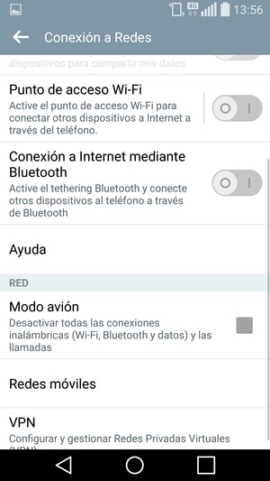 Desplácese y seleccione Redes móviles