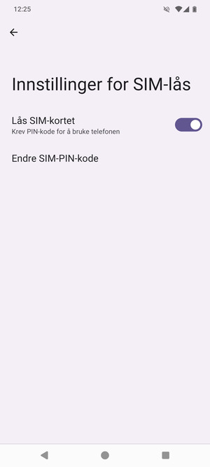 Velg Endre SIM-PIN-kode