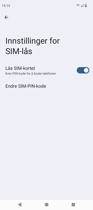 Velg Endre SIM-PIN-kode