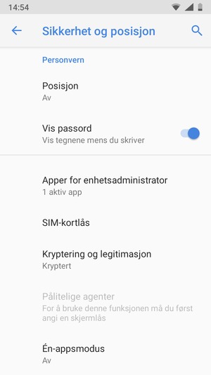 Velg SIM-kortlås