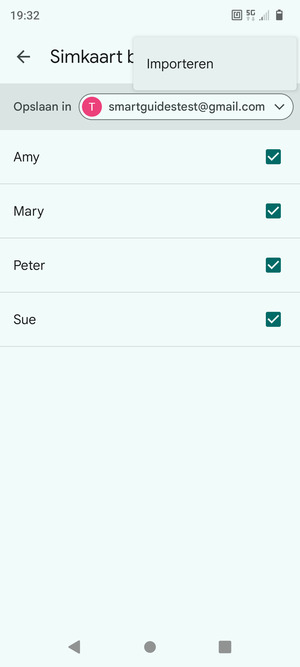Selecteer Importeren