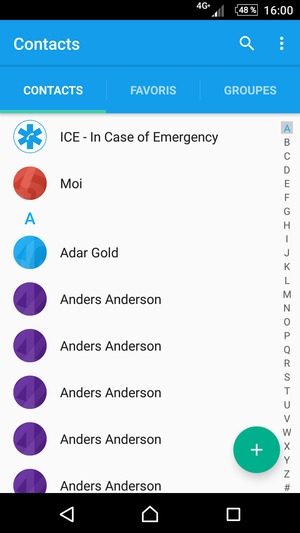 Sélectionnez le bouton du Menu