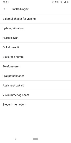 Vælg Telefonsvarer