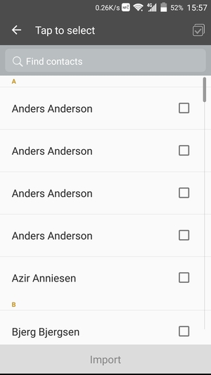 Check the Select all checkbox