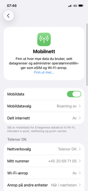 Velg Mobildatavalg