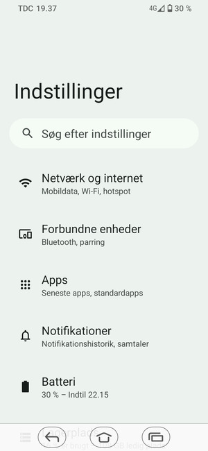 Vælg Netværk og internet