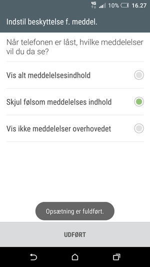 Vælg UDFØRT