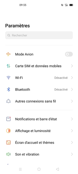 Sélectionnez Carte SIM et données mobiles