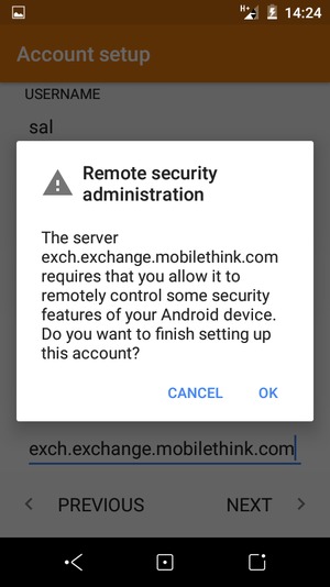 Select OK