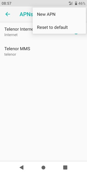 Select Reset to default