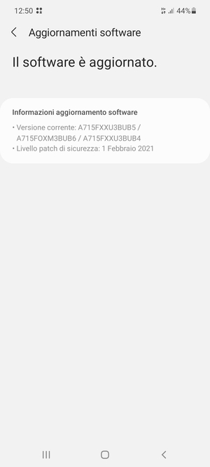 Se il tuo telefono è aggiornato, vedrai la seguente schermata