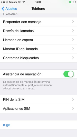Seleccione PIN de la SIM