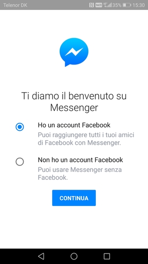 L'app è pronta per l'uso